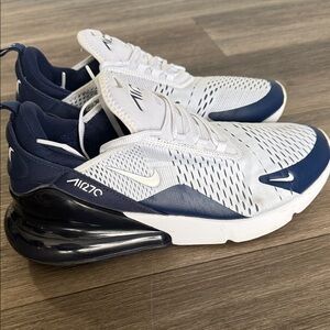 Nike Air Max 270 Men's Shoes - White and Navy